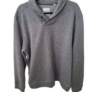 Tommy Bahama Men's Gray Stone New Haven Shawl Sweater Pullover Size XL
